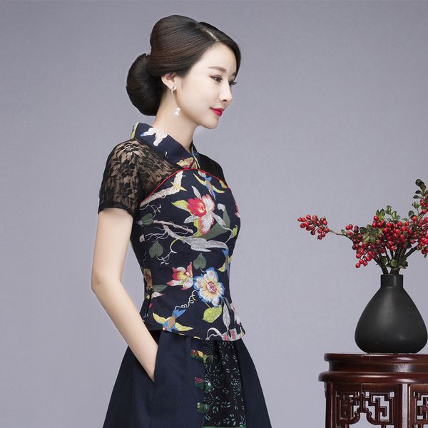 black lace summer women shirt chinese style cotton linen blouse tradition flower clothing l xl xxl 3xl 4xl 5xl 6xl, Red
black lace summer women shirt chinese style cotton linen blouse tradition flower clothing l xl xxl 3xl 4xl 5xl 6xl, Red