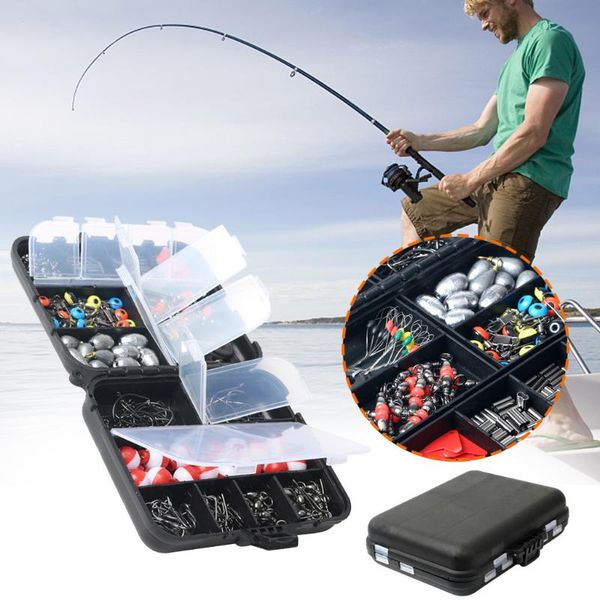 263pcs fish tackle box fishing accessories kit set with including sinker weights swivels
263pcs fish tackle box fishing accessories kit set with including sinker weights swivels