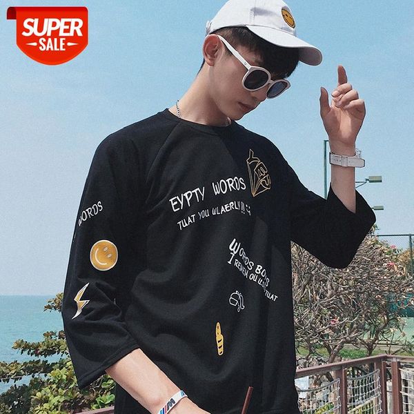 boys' casual printing short-sleeved t-shirt, men's popular half-sleeved loose sports five-point sleeves #zm63, White;black
boys' casual printing short-sleeved t-shirt, men's popular half-sleeved loose sports five-point sleeves #zm63, White;black