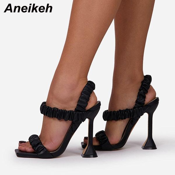 aneikeh summer 2021 spike heels gladiator pumps shoes zapatos de mujer party elastic band concise pleated solid shallow sandals, Black
aneikeh summer 2021 spike heels gladiator pumps shoes zapatos de mujer party elastic band concise pleated solid shallow sandals, Black