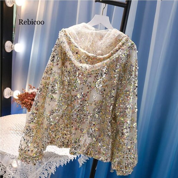 women's jackets women mesh thin jacket summer long sleeve hoodie heavy colorful sequined sun-proof ladies sun protective outerwear rash, Black;brown
women's jackets women mesh thin jacket summer long sleeve hoodie heavy colorful sequined sun-proof ladies sun protective outerwear rash, Black;brown