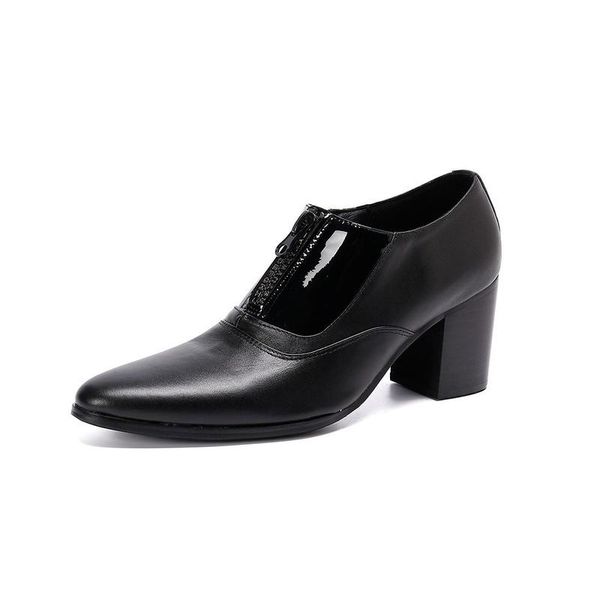 dress shoes 2021luxury 6cm men's high heels italy style fashion casual party elegant pointed wedding groom, Black
dress shoes 2021luxury 6cm men's high heels italy style fashion casual party elegant pointed wedding groom, Black