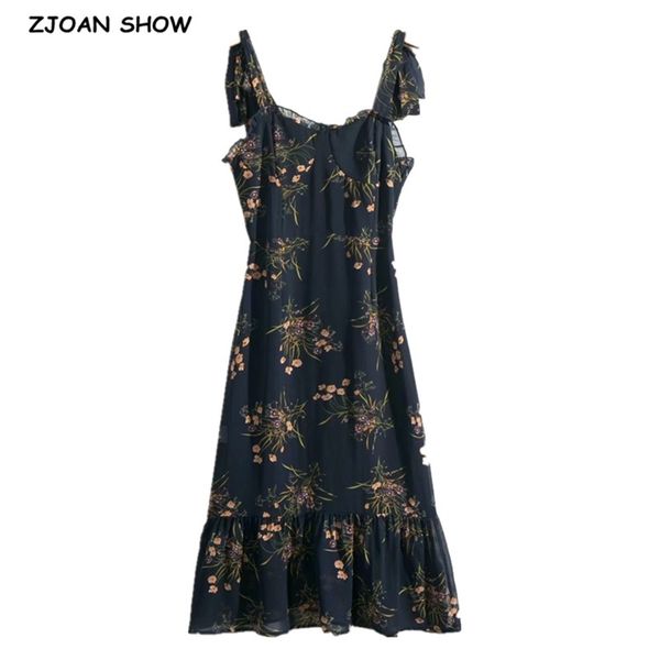 vintage french grass floral print bandage spaghetti strap ruffles hem midi dress retro women tie bow sling summer vestido 210429, Black;gray
vintage french grass floral print bandage spaghetti strap ruffles hem midi dress retro women tie bow sling summer vestido 210429, Black;gray