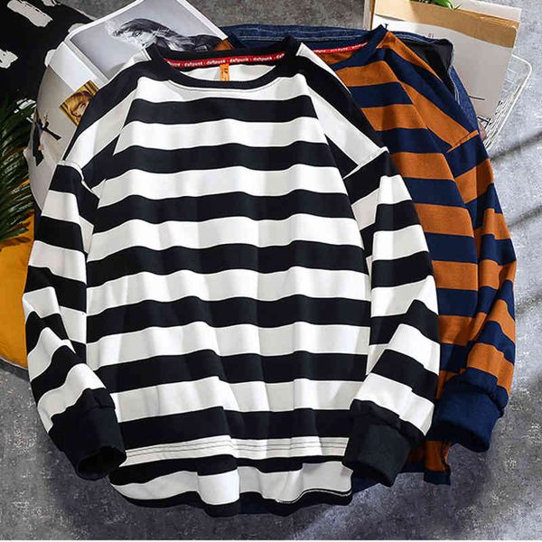 men's casual shirts long-sleeve male t-shirt, casual baggy shirt with stripes for spring student zc3v, White;black
men's casual shirts long-sleeve male t-shirt, casual baggy shirt with stripes for spring student zc3v, White;black
