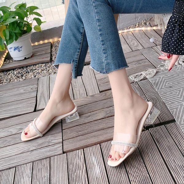 slippers summer pvc women transparent heel sandals shiny crystal open toe ladies chunky 2021, Black
slippers summer pvc women transparent heel sandals shiny crystal open toe ladies chunky 2021, Black