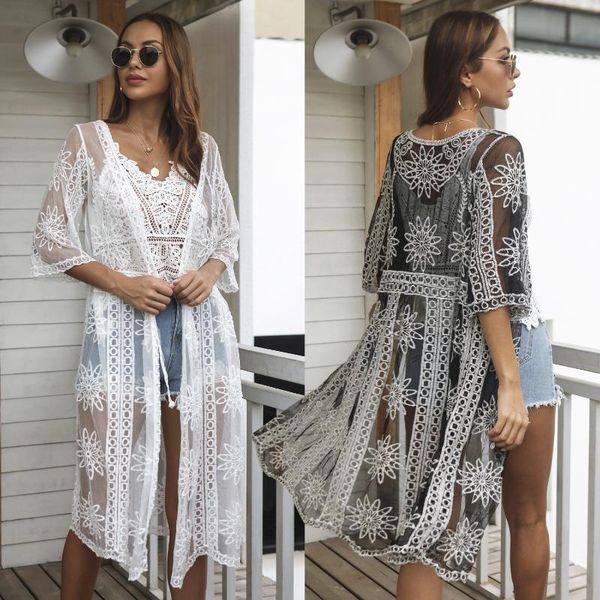 women's swimwear 2021 summer polyester fashion casual lace embroidery print, White;black
women's swimwear 2021 summer polyester fashion casual lace embroidery print, White;black