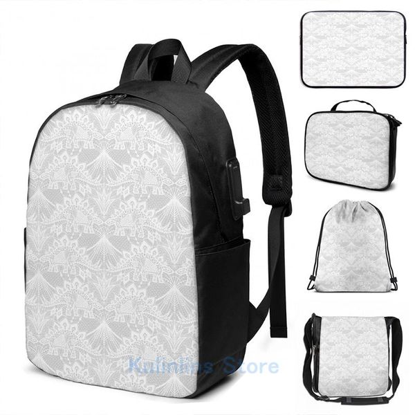 backpack funny graphic print stegosaurus lace white usb charge men school bags women bag travel laptop
backpack funny graphic print stegosaurus lace white usb charge men school bags women bag travel laptop