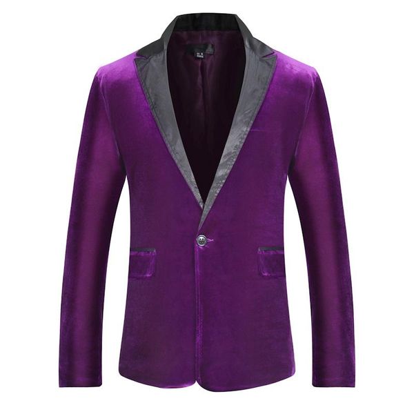 men's suits & blazers luclesam men fashion splicing suede dress blazer mens one button lapel suit jacket disco party prom performance c, White;black
men's suits & blazers luclesam men fashion splicing suede dress blazer mens one button lapel suit jacket disco party prom performance c, White;black