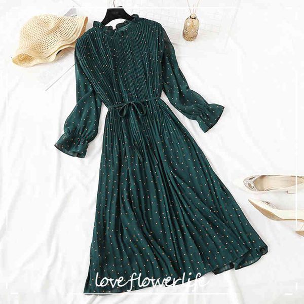 loveflowerlife female casual flare sleeve office chiffon dot print dresses a-line vintage sweet elegant polka dot women dress 210521, Black;gray
loveflowerlife female casual flare sleeve office chiffon dot print dresses a-line vintage sweet elegant polka dot women dress 210521, Black;gray