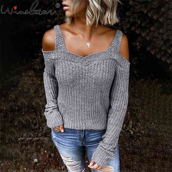 autumn sweaters women knitted cold shoulder pullover long sleeve strappy loose cozy jumper warm full femme t06101b 210421, White;black
autumn sweaters women knitted cold shoulder pullover long sleeve strappy loose cozy jumper warm full femme t06101b 210421, White;black