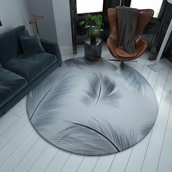 carpets modern round carpet for living room simple feather pattern bedroom area rugs anti slip floor mat home decor 100cm/120cm
carpets modern round carpet for living room simple feather pattern bedroom area rugs anti slip floor mat home decor 100cm/120cm