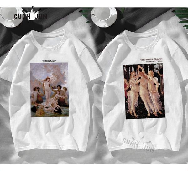 men's t-shirt vintage birth of venus famous painting tshirt summer harajuku cotton white t shirt funny streetwear tees, White;black
men's t-shirt vintage birth of venus famous painting tshirt summer harajuku cotton white t shirt funny streetwear tees, White;black