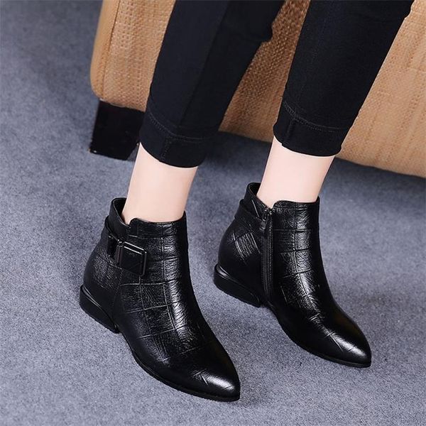 boots 2021 women's short british style pointed side zipper student cotton, Black
boots 2021 women's short british style pointed side zipper student cotton, Black