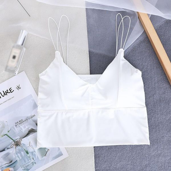women's tanks & camis summer korean style retro tank solid color short with chest pad camisole vest ladies stripped top, White
women's tanks & camis summer korean style retro tank solid color short with chest pad camisole vest ladies stripped top, White