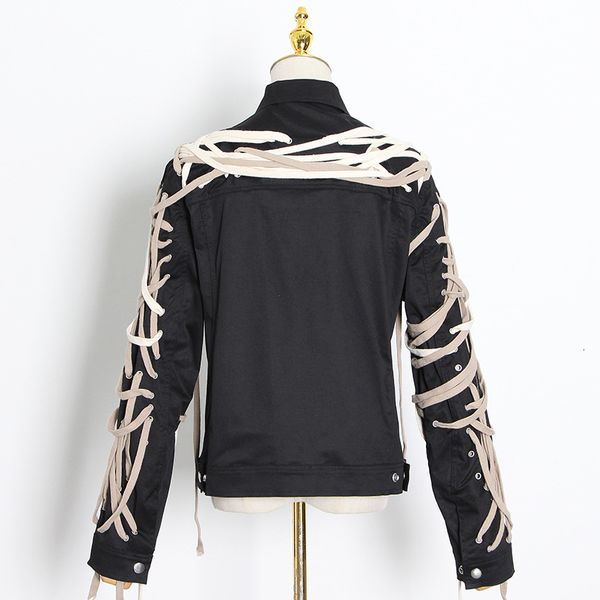 Women's Jackets Cross Bandage Casual Jacket For Women Lapel Long Sleeve Lace Up Loose Black Coat Female Fall Fashion Tide 201014 AKP4, Black;brown
Women's Jackets Cross Bandage Casual Jacket For Women Lapel Long Sleeve Lace Up Loose Black Coat Female Fall Fashion Tide 201014 AKP4, Black;brown