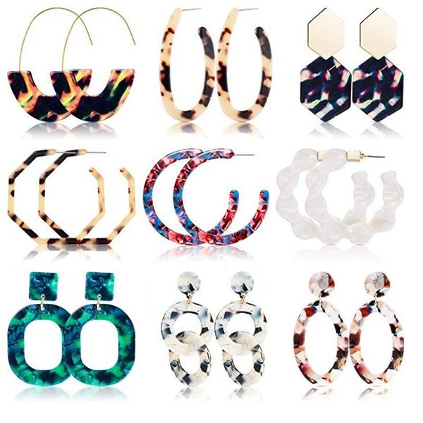acetate plate set earrings simple acrylic leaf for women hoop & huggie, Golden;silver
acetate plate set earrings simple acrylic leaf for women hoop & huggie, Golden;silver