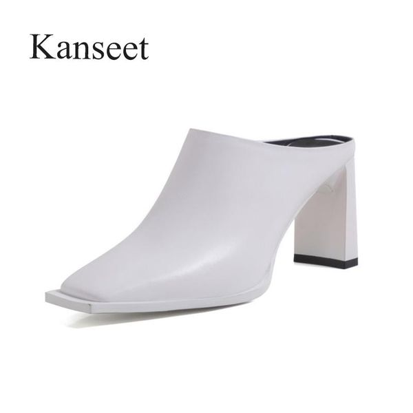 kanseet 2021 summer arrival woman's slippers fashion black white genuine leather concise handmade .5cm high heels shoes
kanseet 2021 summer arrival woman's slippers fashion black white genuine leather concise handmade .5cm high heels shoes
