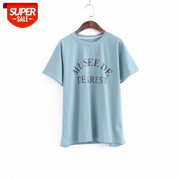 li zhiqi round neck pullover simple letter printing t-shirt women short-sleeved bottoming tide 110533 #v93r, Black;gray
li zhiqi round neck pullover simple letter printing t-shirt women short-sleeved bottoming tide 110533 #v93r, Black;gray