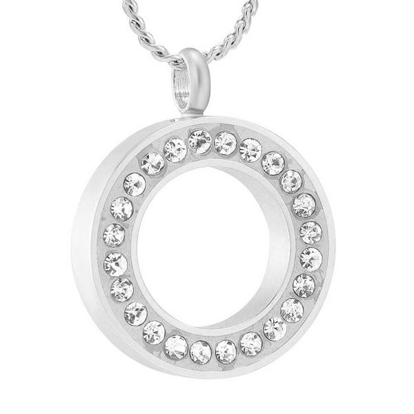 wholesale round diamond-encrusted funeral pendant for storing pet/human ashes souvenirs, Silver
wholesale round diamond-encrusted funeral pendant for storing pet/human ashes souvenirs, Silver
