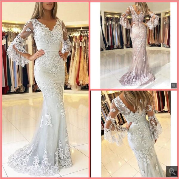 vestido de festa mermaid silver lace appliques evening dress 3/4 puffy sleeve v neck beaded open back prom gowns court train curvy shape ele, Black
vestido de festa mermaid silver lace appliques evening dress 3/4 puffy sleeve v neck beaded open back prom gowns court train curvy shape ele, Black