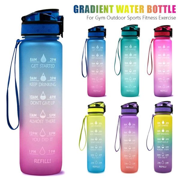 water bottle 1l plastic sports outdoor with time scale reminder gradient gym jug cup drinking bottles
water bottle 1l plastic sports outdoor with time scale reminder gradient gym jug cup drinking bottles
