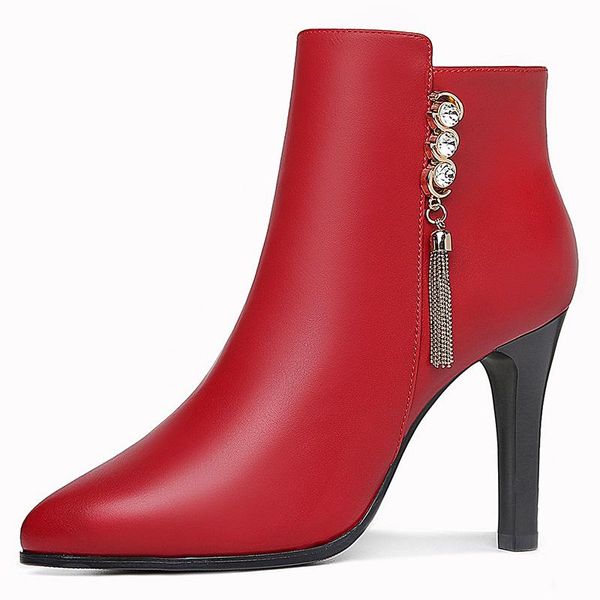 dress shoes pointed side zipper women's boots rhinestone stiletto ankle with inner platform, Black
dress shoes pointed side zipper women's boots rhinestone stiletto ankle with inner platform, Black