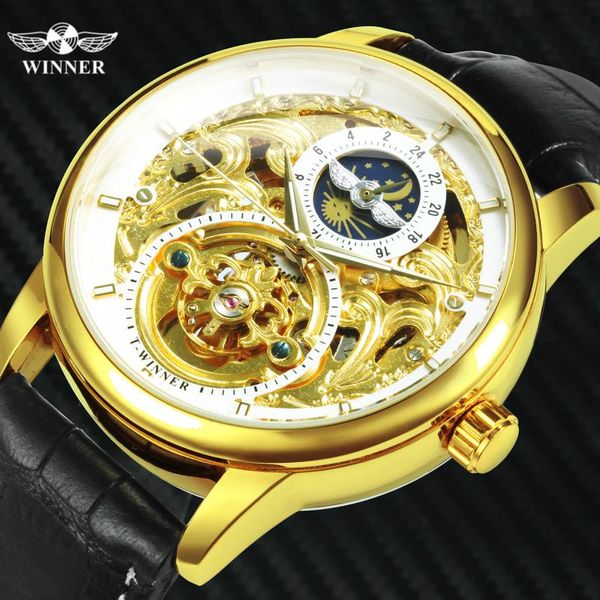 official watch men automatic mechanical watches skeleton dress fashion leather strap wristwatches, Slivery;brown
official watch men automatic mechanical watches skeleton dress fashion leather strap wristwatches, Slivery;brown