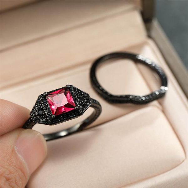 wedding rings vintage female red crystal stone ring set charm 14kt black gold for women punk bride square zircon engagement, Slivery;golden
wedding rings vintage female red crystal stone ring set charm 14kt black gold for women punk bride square zircon engagement, Slivery;golden