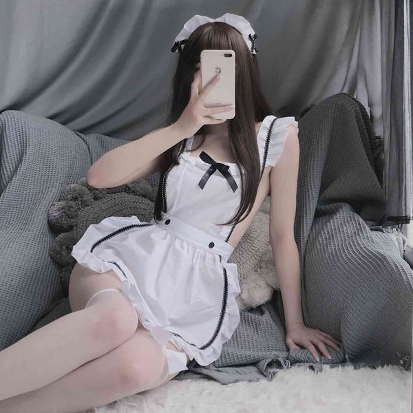 cute girls maid uniform white servant apron dress cosplay costumes set white role play lingerie, Red;black 
cute girls maid uniform white servant apron dress cosplay costumes set white role play lingerie, Red;black