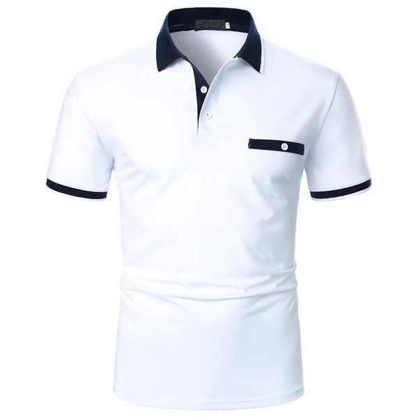 men's polos summer high-quality shirt casual business short-sleeved lapel breathable overhemden heren ropa hombre, White;black
men's polos summer high-quality shirt casual business short-sleeved lapel breathable overhemden heren ropa hombre, White;black