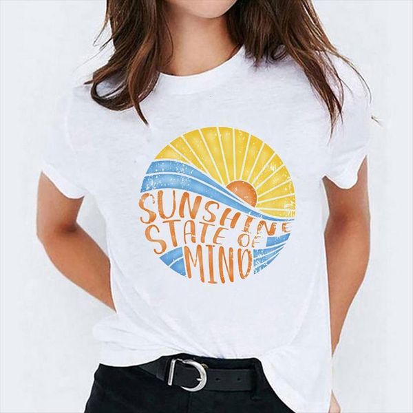 wave beach cartoon holiday women t shirts 90s fashion print womens graphic female tee, White
wave beach cartoon holiday women t shirts 90s fashion print womens graphic female tee, White