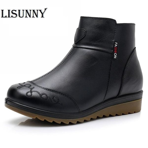 boots 2021 women short retro genuine leather solid zip ankle woman autumn winter cow shoes, Black
boots 2021 women short retro genuine leather solid zip ankle woman autumn winter cow shoes, Black