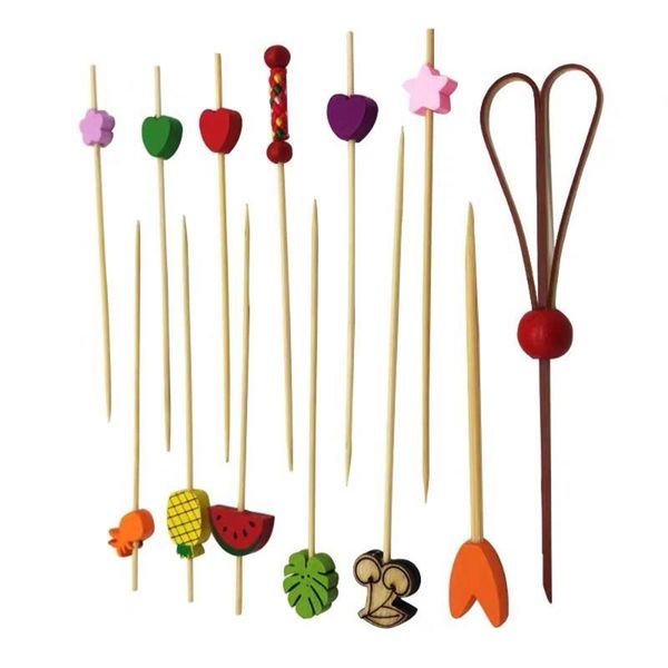 forks 50pcs 12cm fruit sticks disposable bamboo stick with twisted end scissors shape for barbecue snack sandwich 
forks 50pcs 12cm fruit sticks disposable bamboo stick with twisted end scissors shape for barbecue snack sandwich