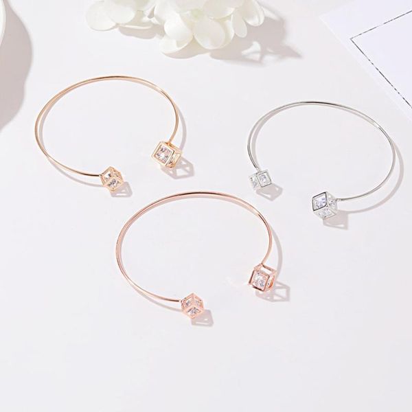 link, chain fashion square opening bracelet for women exquisite 3-color hand crystal zircon accessories charming wedding party jewelry, Black
link, chain fashion square opening bracelet for women exquisite 3-color hand crystal zircon accessories charming wedding party jewelry, Black