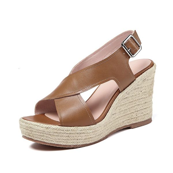 sandals women's genuine leather thick-soled muffin high-heeled wedges platform heel shoes jhv2, Black
sandals women's genuine leather thick-soled muffin high-heeled wedges platform heel shoes jhv2, Black