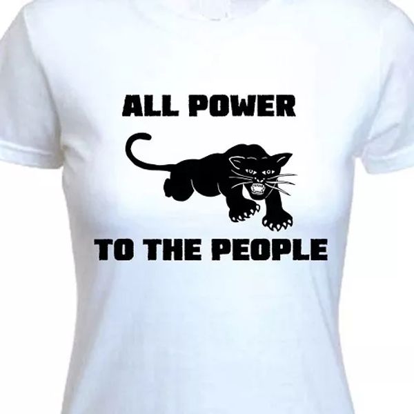 black panther party all power to people shirt t-shirt protest revolution unisex, White;black
black panther party all power to people shirt t-shirt protest revolution unisex, White;black