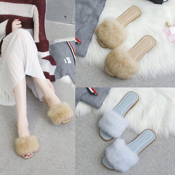 autumn and winter flat bottom slippers, one word casual korean women's shoes, hair comfortable women open-toe slippers, Black
autumn and winter flat bottom slippers, one word casual korean women's shoes, hair comfortable women open-toe slippers, Black