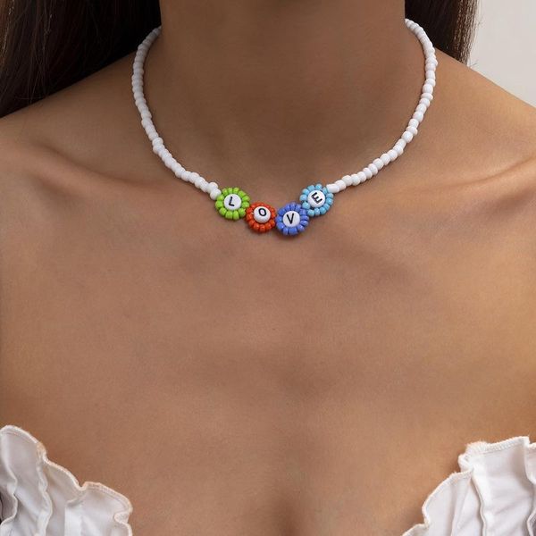 pendant necklaces stylish white color arcylic beaded necklace for women ladies multiple colorful flowers letter charm chokers accessories, Silver
pendant necklaces stylish white color arcylic beaded necklace for women ladies multiple colorful flowers letter charm chokers accessories, Silver