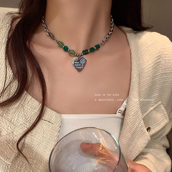 amulet pendants titanium steel chlorite letter love necklace women's korean style simple personality minority design sense versatile co, Golden;silver
amulet pendants titanium steel chlorite letter love necklace women's korean style simple personality minority design sense versatile co, Golden;silver