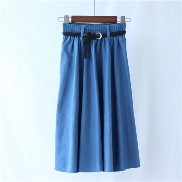 skirts casual solid a-line women denim skirt chic lace-up ladies fashion high waist mid-calf length females sweet jean, Black
skirts casual solid a-line women denim skirt chic lace-up ladies fashion high waist mid-calf length females sweet jean, Black