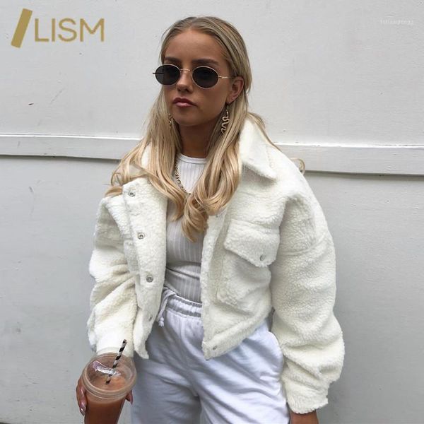 solid oversized jacket 2021 winter white faux fleece long sleeves jackets joggers coat streetwear autumn cropped women's, Black;brown
solid oversized jacket 2021 winter white faux fleece long sleeves jackets joggers coat streetwear autumn cropped women's, Black;brown