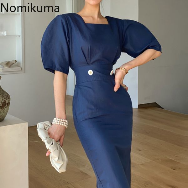 nomikuma elegant buttons slim waist woman dress puff sleeve square collar vestidos femme summer new dresses 6h453 210427, Black;gray
nomikuma elegant buttons slim waist woman dress puff sleeve square collar vestidos femme summer new dresses 6h453 210427, Black;gray