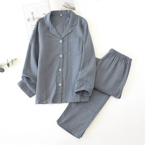 lovers pajamas set comfort gauze cotton solid color sleepwear for men and women couples spring fall full sleeve homewear 211126, Black;red
lovers pajamas set comfort gauze cotton solid color sleepwear for men and women couples spring fall full sleeve homewear 211126, Black;red