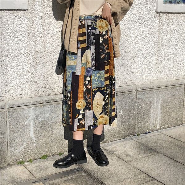 skirts korean color-hit patchwork split women streetweat chic all match print high waist thin elastic-waist skirts, Black
skirts korean color-hit patchwork split women streetweat chic all match print high waist thin elastic-waist skirts, Black