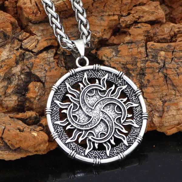 new popular nordic culture men's necklace slavic accessories double-sided pendant jewelry, Silver
new popular nordic culture men's necklace slavic accessories double-sided pendant jewelry, Silver
