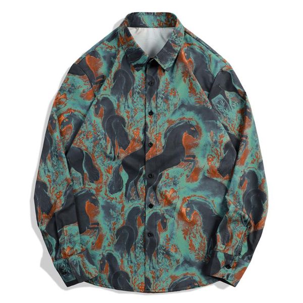 men's casual shirts royal men japanese style autumn winter long sleeve hip hop trend horse print shirt prom party camisa masculina, White;black
men's casual shirts royal men japanese style autumn winter long sleeve hip hop trend horse print shirt prom party camisa masculina, White;black