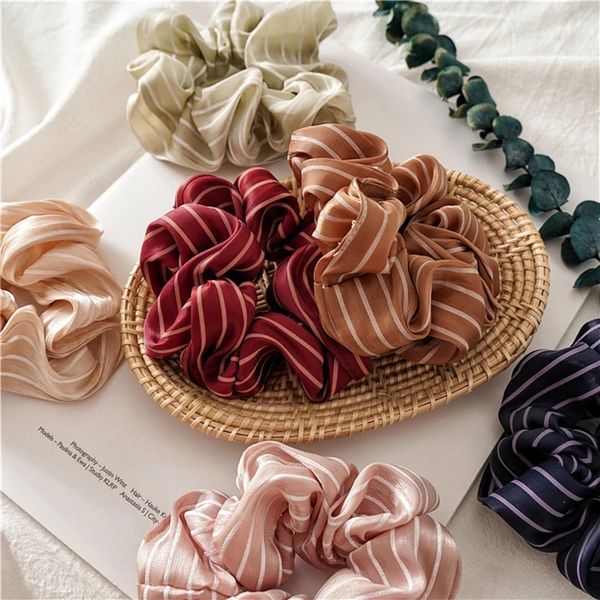 fashion girls women retro striped hairbands fabric ponytail holder elastic hair bands rubber, Slivery;white
fashion girls women retro striped hairbands fabric ponytail holder elastic hair bands rubber, Slivery;white