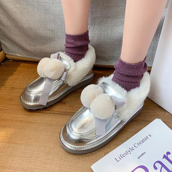 boots fur snow warm shoes women plush ankle hairball decoration winter flat platform botines mujer 2021, Black
boots fur snow warm shoes women plush ankle hairball decoration winter flat platform botines mujer 2021, Black