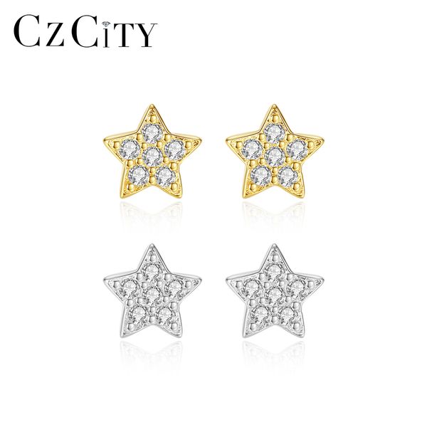 czcity simple stylish star sets women stud earrings white zircon exquisite versatile brincos 925 sterling silver bijoux gift, Golden
czcity simple stylish star sets women stud earrings white zircon exquisite versatile brincos 925 sterling silver bijoux gift, Golden