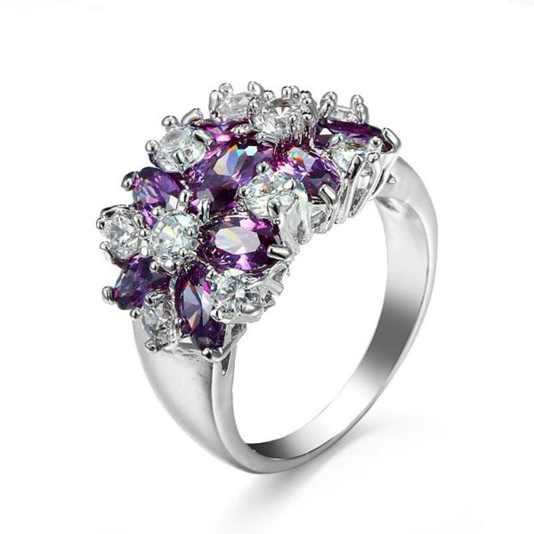 cluster rings 2021 summer purple large zircon copper flower ring woman shiny fashion accessories banquet jewelry gift girl birthday, Golden;silver
cluster rings 2021 summer purple large zircon copper flower ring woman shiny fashion accessories banquet jewelry gift girl birthday, Golden;silver